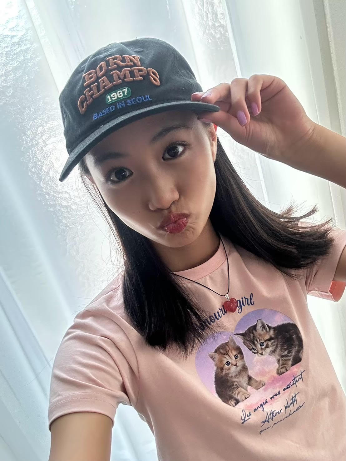 ニコ生 プリズンスクール サイン入り生写真 ♡ すいりんプリです🫶🏻🎀 おまたせっ！ 1枚目の自撮り風の